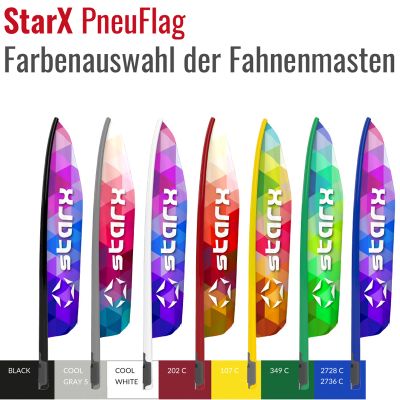 StarX PneuFlag Mastfarben